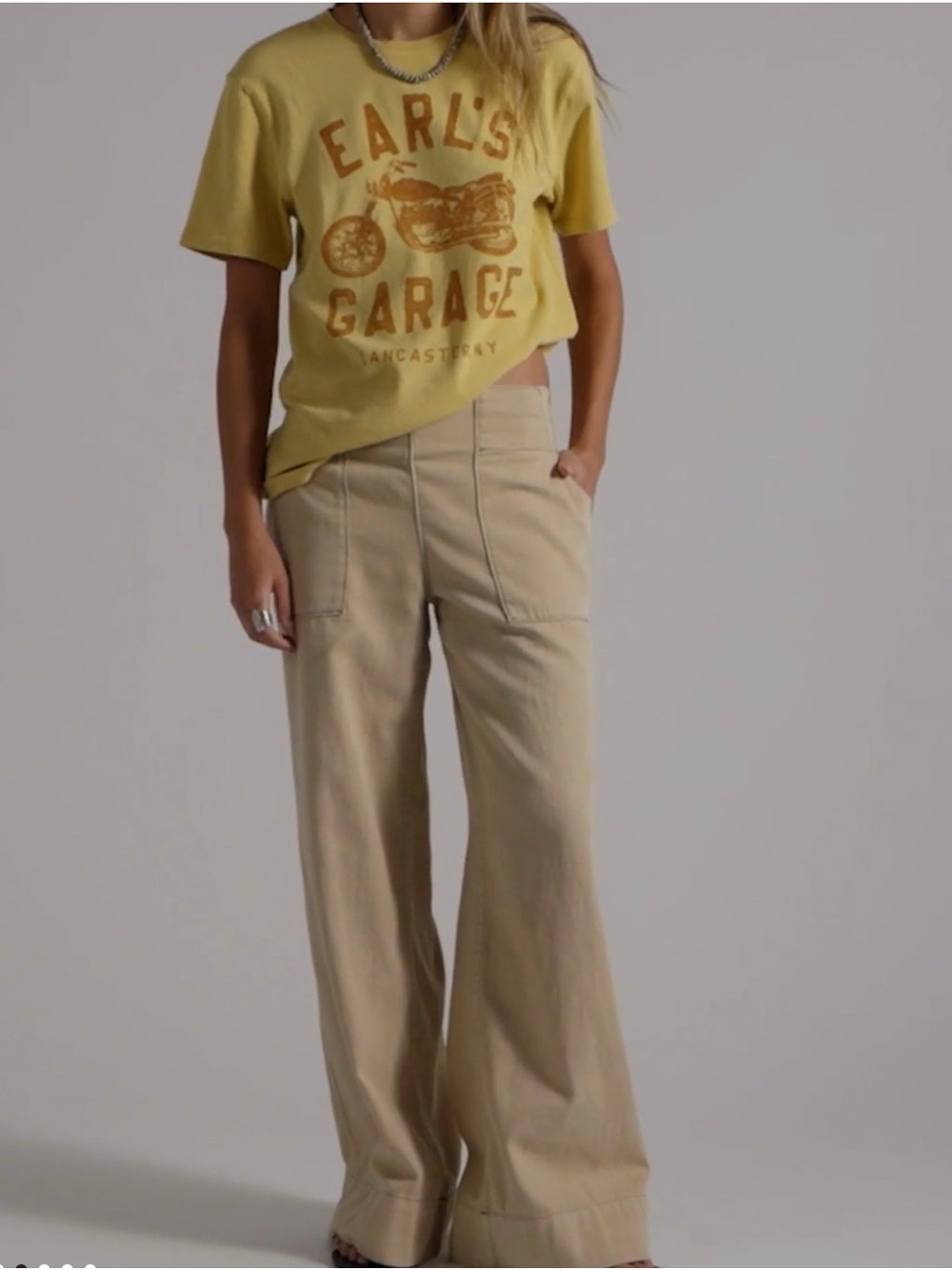 We The Free High-Rise Wide-Leg Pants in Tan